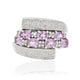 1.12ct Pink Sapphire Ring With 0.27tct Diamonds Set In 14kt White Gold