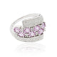 1.12ct Pink Sapphire Ring With 0.27tct Diamonds Set In 14kt White Gold