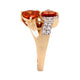 2.80ct Mandarin Garnet ring with 0.29ct diamonds set in 14K white gold