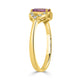 0.58ct Pink Sapphire Rings with 0.04tct diamonds set in 14KT gold