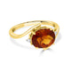 2.22 Citrine Rings with 0.03tct Diamond set in 14K Yellow Gold