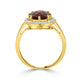 2.21 Citrine Rings with 0.2tct Diamond set in 14K Yellow Gold