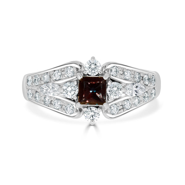 0.50ct Alexandrite Rings With Diamonds Set In Platinum 900 Platinum