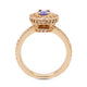 0.66ct Tanzanite Ring With 0.70tct Diamond Halo In 14K Yellow Gold