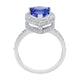 2.16ct Tanzanite Rings with 0.76ct diamonds set in 14K white gold