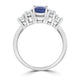 0.77ct Sapphire Rings with 0.34tct diamonds set in 14kt white gold