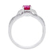 0.50ct Ruby ring with 0.27ct diamonds set in 14K white gold