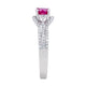 0.50ct Ruby ring with 0.27ct diamonds set in 14K white gold