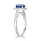 1.66ct Sapphire Ring with 0.28tct Diamonds set in 18K White Gold