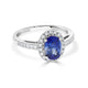 1.66ct Sapphire Ring with 0.28tct Diamonds set in 18K White Gold