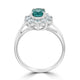 0.67ct Paraiba Rings with 0.61tct diamonds set in platinum