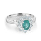 0.67ct Paraiba Rings with 0.61tct diamonds set in platinum