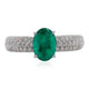 1.25ct Emerald ring with 0.40tct diamonds set in 14K white gold