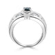 0.41ct Alexandrite Rings With 0.33tct Diamonds Set In Platinum 900 Platinum