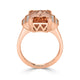 5.65ct Morganite ring with 0.23tct diamonds set in 14K rose gold