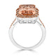 5.40ct Morganite ring with 0.20tct diamonds set in 14K two tone gold