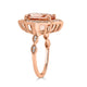 5.36ct Morganite ring with 0.35tct diamonds set in 14K rose gold