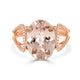 4.86ct Morganite Rings with 0.28tct Diamond set in 14K Rose Gold