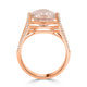 4.86ct Morganite Rings with 0.28tct Diamond set in 14K Rose Gold