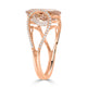 4.86ct Morganite Rings with 0.28tct Diamond set in 14K Rose Gold