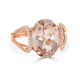 4.86ct Morganite Rings with 0.28tct Diamond set in 14K Rose Gold