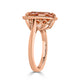 5.43ct Morganite ring with 0.16tct diamonds set in 14K rose gold