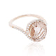 4.43ct Morganite Ring With 0.27tct Diamonds Set In 14kt Rose Gold