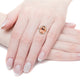 6.08ct Morganite ring with 0.44tct diamonds set in 14K rose gold