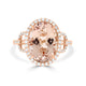 5.58ct Morganite Rings with 0.37tct Diamond set in 14K Rose Gold