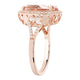 5.46ct Morganite Ring With 0.31tct Diamonds Set In 14kt Rose Gold