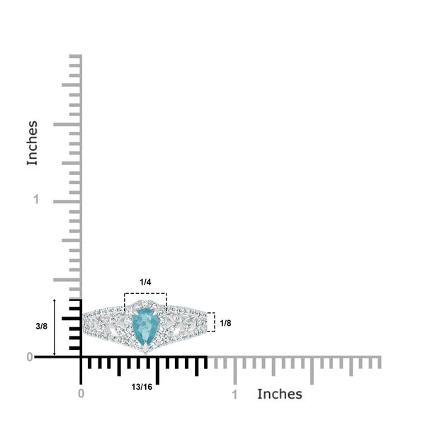 0.48ct Paraiba Rings with 0.48tct diamonds set in platinum