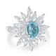 2.01ct Paraiba Tourmaline Rings with 2.42tct diamonds set in 18kt white gold