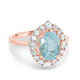 1.92ct Paraiba Rings with 0.49tct diamonds set in 18KT tose gold