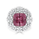 11.36ct Pyrope Spessartite Garnet Ring with 2.67tct Diamonds set in 18K White Gold