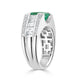 2.23ct Emerald Ring with 1.22tct Diamonds set in 900 Platinum