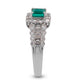 0.61ct Emerald ring with 0.94tct diamonds set in Platinum