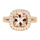 2.56ct Morganite Ring With 0.96tct Diamonds Set In 14kt Rose Gold