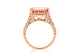 6.39ct Morganite ring with 0.60tct diamonds set in 14K rose gold