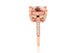 6.39ct Morganite ring with 0.60tct diamonds set in 14K rose gold