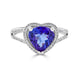 2.24ct Tanzanite ring with 0.20tct diamonds set in 14K white gold