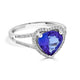 2.24ct Tanzanite ring with 0.20tct diamonds set in 14K white gold