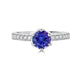 1.26ct Tanzanite ring with 0.67tct diamonds set in 14K white gold