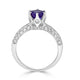 1.26ct Tanzanite ring with 0.67tct diamonds set in 14K white gold