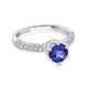 1.26ct Tanzanite ring with 0.67tct diamonds set in 14K white gold