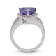 3.3ct Tanzanite ring with 0.60ct diamonds set in 14K white gold