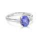 1.80Ct Tanzanite Ring With 0.12Tct Diamonds Set In 14K White Gold