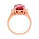 3.29Ct Tourmaline With 0.11Tct Diamonds In 14K Rose Gold Ring