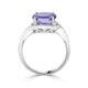 2.56Ct Tanzanite Ring With 0.26Tct Diamonds Set In 14K White Gold