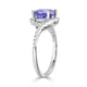 2.56Ct Tanzanite Ring With 0.26Tct Diamonds Set In 14K White Gold