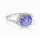 2.56Ct Tanzanite Ring With 0.26Tct Diamonds Set In 14K White Gold